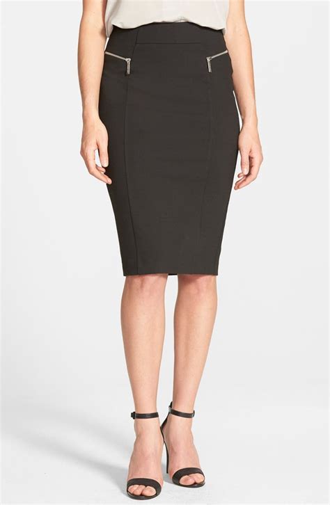 michael kors zip pencil skirt|Cashmere Pencil Skirt .